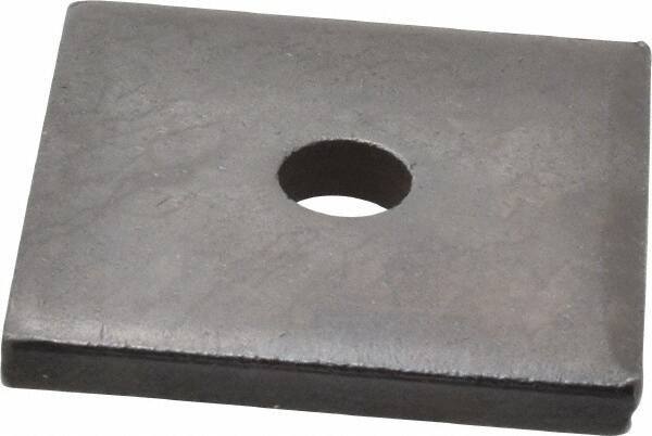 Gibraltar - 3/8" Bolt, 2" Square, Black Oxide Finish, Case Hardened Steel Square Flat Washer - 7/16" ID, 1/4" Thick - USA Tool & Supply