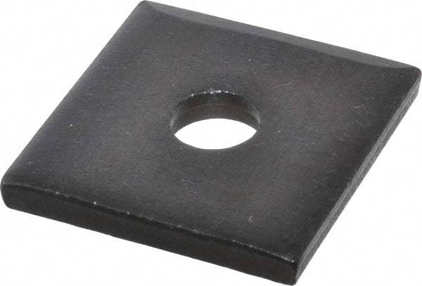 Gibraltar - 1/2" Bolt, 2" Square, Black Oxide Finish, Case Hardened Steel Square Flat Washer - 9/16" ID, 1/4" Thick - USA Tool & Supply