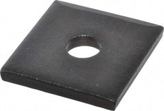Gibraltar - 1/2" Bolt, 2" Square, Black Oxide Finish, Case Hardened Steel Square Flat Washer - 9/16" ID, 1/4" Thick - USA Tool & Supply