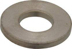 Gibraltar - 1/2" Screw, Grade 12L14 Case Hardened Steel Standard Flat Washer - 17/32" ID x 1-1/8" OD, 1/8" Thick, Nickel-Plated Finish - USA Tool & Supply