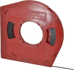 Starrett - 1/4" x 100' x 0.025" Carbon Steel Band Saw Blade Coil Stock - 6 TPI, Toothed Edge, Skip Form, Raker Set, Flexible Back, No Rake Angle, Constant Pitch, Contour Cutting - USA Tool & Supply