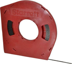 Starrett - 1/4" x 100' x 0.025" Carbon Steel Band Saw Blade Coil Stock - 6 TPI, Toothed Edge, Hook Form, Raker Set, Flexible Back, Positive Angle, Constant Pitch, Contour Cutting - USA Tool & Supply