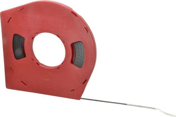 Starrett - 1/4" x 100' x 0.025" Carbon Steel Band Saw Blade Coil Stock - 14 TPI, Toothed Edge, Straight Form, Raker Set, Flexible Back, No Rake Angle, Constant Pitch, Contour Cutting - USA Tool & Supply