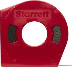 Starrett - 1/4" x 100' x 0.025" Carbon Steel Band Saw Blade Coil Stock - 18 TPI, Toothed Edge, Straight Form, Wavy Set, Flexible Back, No Rake Angle, Constant Pitch, Contour Cutting - USA Tool & Supply