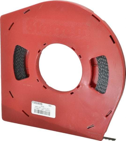 Starrett - 3/8" x 100' x 0.025" Carbon Steel Band Saw Blade Coil Stock - 4 TPI, Toothed Edge, Skip Form, Raker Set, Flexible Back, No Rake Angle, Constant Pitch, Contour Cutting - USA Tool & Supply