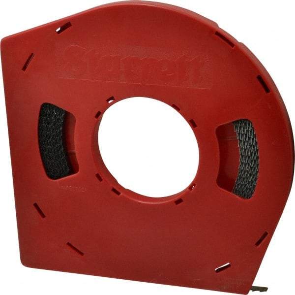 Starrett - 3/8" x 100' x 0.025" Carbon Steel Band Saw Blade Coil Stock - 4 TPI, Toothed Edge, Hook Form, Raker Set, Flexible Back, Positive Angle, Constant Pitch, Contour Cutting - USA Tool & Supply