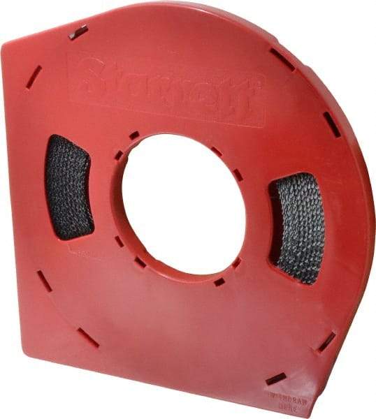 Starrett - 3/8" x 100' x 0.025" Carbon Steel Band Saw Blade Coil Stock - 8 TPI, Toothed Edge, Straight Form, Raker Set, Flexible Back, No Rake Angle, Constant Pitch, Contour Cutting - USA Tool & Supply