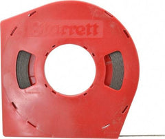 Starrett - 3/8" x 100' x 0.025" Carbon Steel Band Saw Blade Coil Stock - 18 TPI, Toothed Edge, Straight Form, Wavy Set, Flexible Back, No Rake Angle, Constant Pitch, Contour Cutting - USA Tool & Supply