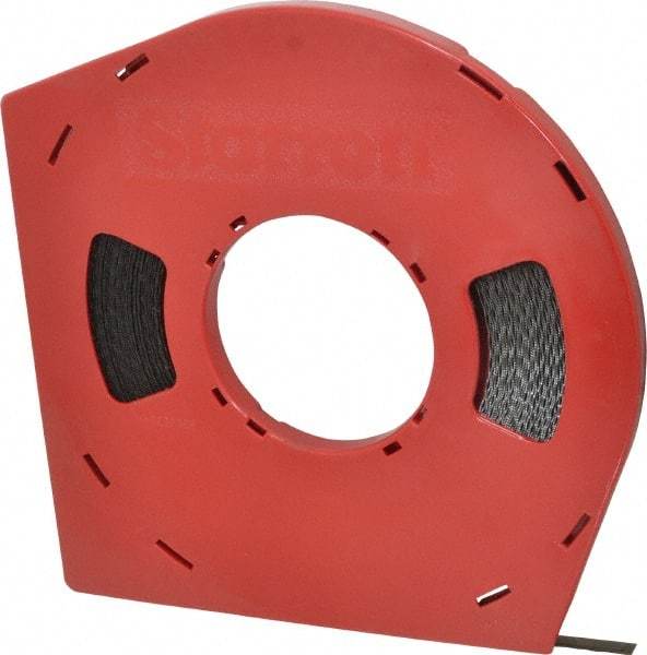 Starrett - 3/8" x 100' x 0.025" Carbon Steel Band Saw Blade Coil Stock - 24 TPI, Toothed Edge, Straight Form, Wavy Set, Flexible Back, No Rake Angle, Constant Pitch, Contour Cutting - USA Tool & Supply