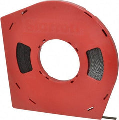 Starrett - 3/8" x 100' x 0.025" Carbon Steel Band Saw Blade Coil Stock - 24 TPI, Toothed Edge, Straight Form, Wavy Set, Flexible Back, No Rake Angle, Constant Pitch, Contour Cutting - USA Tool & Supply