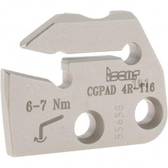 Iscar - Right Hand Cut, 5mm Insert Width, Cutoff & Grooving Support Blade for Indexables - 16mm Max Depth of Cut, 5.2mm Head Projection - USA Tool & Supply