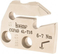 Iscar - Left Hand Cut, 5mm Insert Width, Cutoff & Grooving Support Blade for Indexables - 16mm Max Depth of Cut, 5.2mm Head Projection - USA Tool & Supply