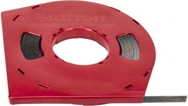 Starrett - 1/2" x 100' x 0.025" Carbon Steel Band Saw Blade Coil Stock - 14 TPI, Toothed Edge, Straight Form, Raker Set, Flexible Back, No Rake Angle, Constant Pitch, Contour Cutting - USA Tool & Supply