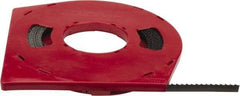 Starrett - 1/2" x 100' x 0.025" Carbon Steel Band Saw Blade Coil Stock - 4 TPI, Toothed Edge, Skip Form, Raker Set, Flexible Back, No Rake Angle, Constant Pitch, Contour Cutting - USA Tool & Supply