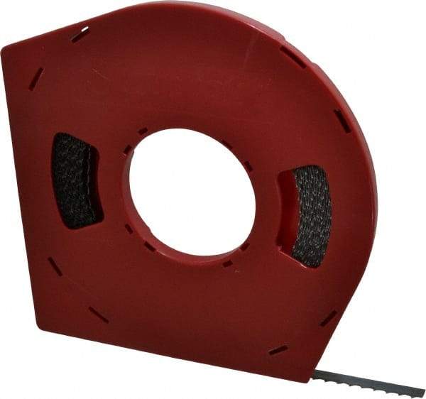 Starrett - 1/2" x 100' x 0.025" Carbon Steel Band Saw Blade Coil Stock - 3 TPI, Toothed Edge, Hook Form, Raker Set, Flexible Back, Positive Angle, Constant Pitch, Contour Cutting - USA Tool & Supply