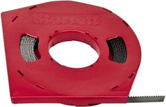 Starrett - 1/2" x 100' x 0.025" Carbon Steel Band Saw Blade Coil Stock - 4 TPI, Toothed Edge, Hook Form, Raker Set, Flexible Back, Positive Angle, Constant Pitch, Contour Cutting - USA Tool & Supply