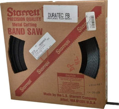 Starrett - 5/8" x 100' x 0.032" Carbon Steel Band Saw Blade Coil Stock - 14 TPI, Toothed Edge, Straight Form, Raker Set, Flexible Back, No Rake Angle, Constant Pitch, Contour Cutting - USA Tool & Supply