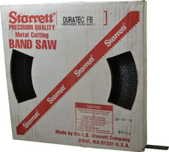 Starrett - 3/4" x 100' x 0.032" Carbon Steel Band Saw Blade Coil Stock - 4 TPI, Toothed Edge, Hook Form, Raker Set, Flexible Back, Positive Angle, Constant Pitch, Contour Cutting - USA Tool & Supply