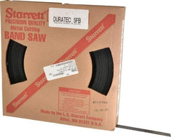 Starrett - 3/4" x 100' x 0.032" Carbon Steel Band Saw Blade Coil Stock - 8 TPI, Toothed Edge, Straight Form, Raker Set, Flexible Back, No Rake Angle, Constant Pitch, Contour Cutting - USA Tool & Supply