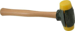 Garland - 2 Lb Head 1-1/2" Face Plastic Split Head Hammer - 12-1/2" OAL, Wood Handle - USA Tool & Supply