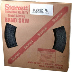 Starrett - 1" x 100' x 0.035" Carbon Steel Band Saw Blade Coil Stock - 8 TPI, Toothed Edge, Straight Form, Raker Set, Flexible Back, No Rake Angle, Constant Pitch, Contour Cutting - USA Tool & Supply