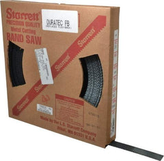 Starrett - 1" x 100' x 0.035" Carbon Steel Band Saw Blade Coil Stock - 10 TPI, Toothed Edge, Straight Form, Raker Set, Flexible Back, No Rake Angle, Constant Pitch, Contour Cutting - USA Tool & Supply