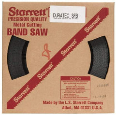 Starrett - 1" x 100' x 0.035" Carbon Steel Band Saw Blade Coil Stock - 14 TPI, Toothed Edge, Straight Form, Raker Set, Flexible Back, No Rake Angle, Constant Pitch, Contour Cutting - USA Tool & Supply