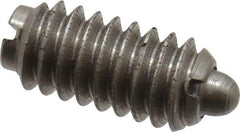 Gibraltar - 1/4-20, 17/32" Thread Length, 0.078" Plunger Projection, Stainless Steel Threaded Spring Plunger - 0.119" Max Plunger Diam, 0.531" Plunger Length, 1 Lb Init End Force, 3.5 Lb Final End Force - USA Tool & Supply