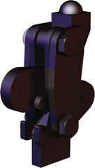 De-Sta-Co - 450 Lb Holding Capacity, Vertical Handle, Manual Hold Down Toggle Clamp - 200° Bar Opening, Weldable Base, Oxide Finish, Forged Alloy Steel - USA Tool & Supply