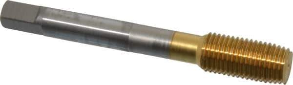 OSG - 7/16-20 UNF H5 Thread Limit Plug Thread Forming Tap - Cobalt, TiN Finish, 3-5/32" OAL, 1-7/16" Thread Length, Right Hand Thread, Series HY-PRO NRT - Exact Industrial Supply