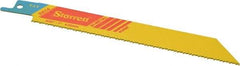 Starrett - 6" Long x 3/4" Thick, Bi-Metal Reciprocating Saw Blade - Straight Profile, 14 TPI, Toothed Edge, Universal Shank - USA Tool & Supply