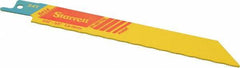 Starrett - 6" Long x 3/4" Thick, Bi-Metal Reciprocating Saw Blade - Straight Profile, 24 TPI, Toothed Edge, Universal Shank - USA Tool & Supply