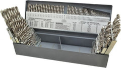 Hertel - 1/16 to 1/2", 118° Point, Bright Finish, High Speed Steel Jobber Length Drill Bit Set - USA Tool & Supply