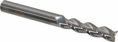 Accupro - 5/8", 3 Flute, Single End, Solid Carbide, 0.025" Corner Radius End Mill - 6" OAL, 40° Helix, Right Hand Flute, 2-1/2" LOC, Right Hand Cut - USA Tool & Supply