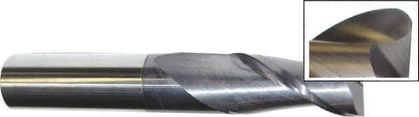 Accupro - 5/8", 2 Flute, Single End, Solid Carbide, 0.045" Corner Radius End Mill - 3-1/2" OAL, 40° Helix, Right Hand Flute, 1-1/4" LOC, Right Hand Cut - USA Tool & Supply