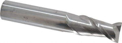 Accupro - 1/2", 2 Flute, Single End, Solid Carbide, 0.015" Corner Radius End Mill - 3" OAL, 40° Helix, Right Hand Flute, 1" LOC, Right Hand Cut - USA Tool & Supply