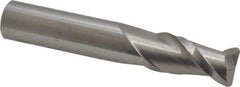 Accupro - 1/2", 2 Flute, Single End, Solid Carbide, 0.06" Corner Radius End Mill - 3" OAL, 40° Helix, Right Hand Flute, 1" LOC, Right Hand Cut - USA Tool & Supply