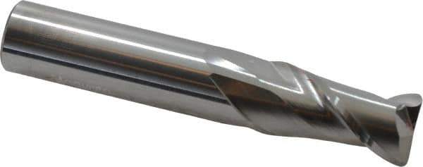 Accupro - 5/8", 2 Flute, Single End, Solid Carbide, 0.06" Corner Radius End Mill - 3-1/2" OAL, 40° Helix, Right Hand Flute, 1-1/4" LOC, Right Hand Cut - USA Tool & Supply