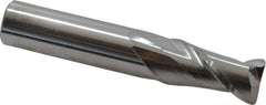 Accupro - 5/8", 2 Flute, Single End, Solid Carbide, 0.06" Corner Radius End Mill - 3-1/2" OAL, 40° Helix, Right Hand Flute, 1-1/4" LOC, Right Hand Cut - USA Tool & Supply