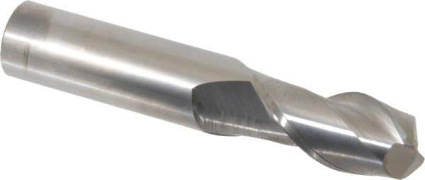 Accupro - 3/4", 2 Flute, Single End, Solid Carbide, 0.015" Corner Radius End Mill - 4" OAL, 40° Helix, Right Hand Flute, 1-1/2" LOC, Right Hand Cut - USA Tool & Supply