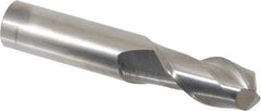 Accupro - 3/4", 2 Flute, Single End, Solid Carbide, 0.015" Corner Radius End Mill - 4" OAL, 40° Helix, Right Hand Flute, 1-1/2" LOC, Right Hand Cut - USA Tool & Supply