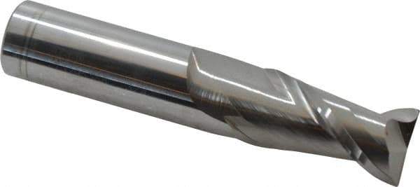 Accupro - 3/4", 2 Flute, Single End, Solid Carbide, 0.02" Corner Radius End Mill - 4" OAL, 40° Helix, Right Hand Flute, 1-1/2" LOC, Right Hand Cut - USA Tool & Supply