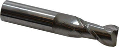 Accupro - 3/4", 2 Flute, Single End, Solid Carbide, 0.06" Corner Radius End Mill - 4" OAL, 40° Helix, Right Hand Flute, 1-1/2" LOC, Right Hand Cut - USA Tool & Supply