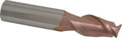 Accupro - 3/4", 2 Flute, Single End, Solid Carbide, 0.03" Corner Radius End Mill - 4" OAL, 40° Helix, Right Hand Flute, 1-1/2" LOC, Right Hand Cut - USA Tool & Supply