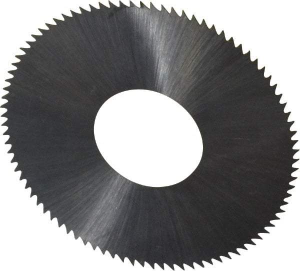 Made in USA - 1-3/4" Diam x 0.006" Blade Thickness x 5/8" Arbor Hole Diam, 90 Tooth Slitting and Slotting Saw - Arbor Connection, Right Hand, Uncoated, High Speed Steel, Concave Ground, Contains Keyway - USA Tool & Supply