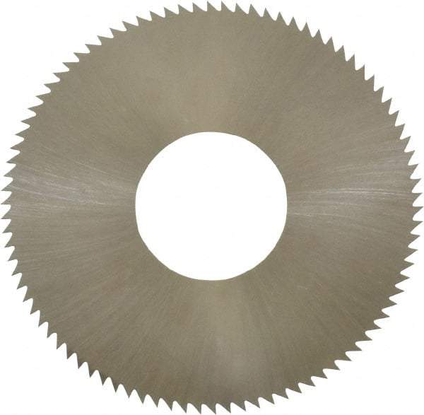 Made in USA - 1-3/4" Diam x 0.012" Blade Thickness x 5/8" Arbor Hole Diam, 90 Tooth Slitting and Slotting Saw - Arbor Connection, Right Hand, Uncoated, High Speed Steel, Concave Ground, Contains Keyway - USA Tool & Supply