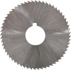 Made in USA - 2-1/4" Diam x 0.016" Blade Thickness x 5/8" Arbor Hole Diam, 60 Tooth Slitting and Slotting Saw - Arbor Connection, Right Hand, Uncoated, High Speed Steel, Concave Ground, Contains Keyway - USA Tool & Supply