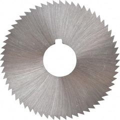 Made in USA - 2-1/4" Diam x 0.081" Blade Thickness x 5/8" Arbor Hole Diam, 60 Tooth Slitting and Slotting Saw - Arbor Connection, Right Hand, Uncoated, High Speed Steel, Concave Ground, Contains Keyway - USA Tool & Supply