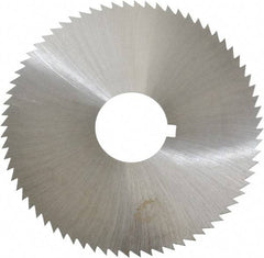 Made in USA - 2-3/4" Diam x 0.023" Blade Thickness x 3/4" Arbor Hole Diam, 72 Tooth Slitting and Slotting Saw - Arbor Connection, Right Hand, Uncoated, High Speed Steel, Concave Ground, Contains Keyway - USA Tool & Supply