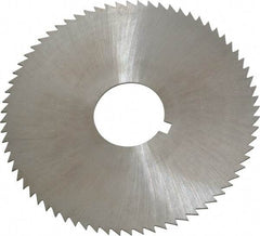 Made in USA - 2-3/4" Diam x 0.032" Blade Thickness x 3/4" Arbor Hole Diam, 72 Tooth Slitting and Slotting Saw - Arbor Connection, Right Hand, Uncoated, High Speed Steel, Concave Ground, Contains Keyway - USA Tool & Supply